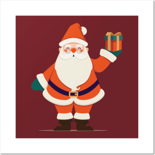 Cute santa claus for christmas day Posters and Art